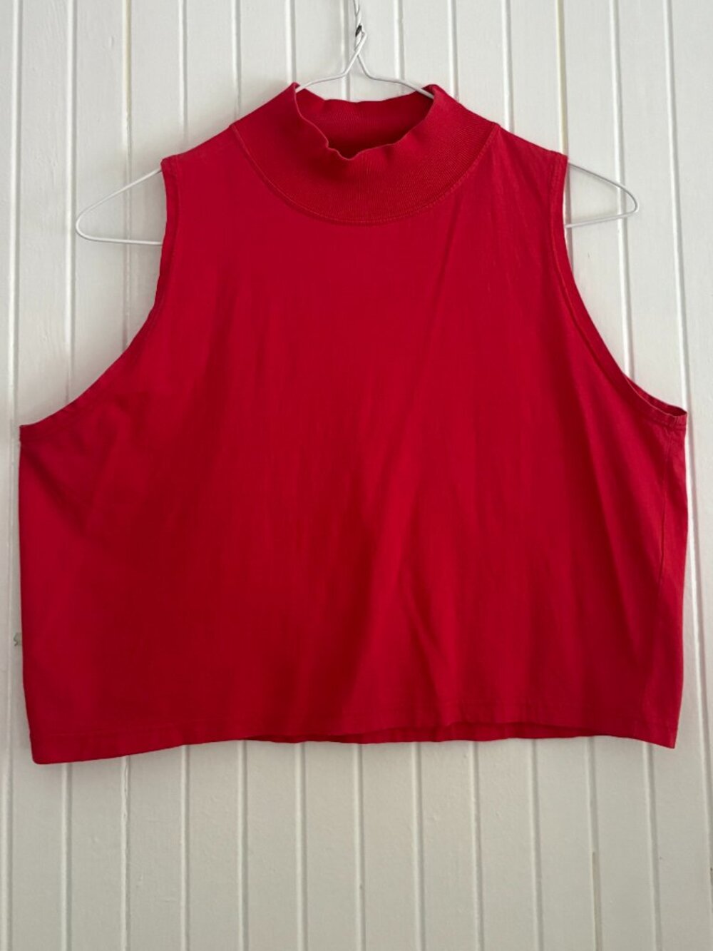 Vintage 1980s Mock Neck Crop Top